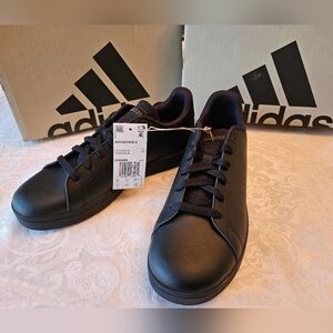 Adidas Kid's Black Advantage K Court Shoes, Size 6 Big Kids, NWT